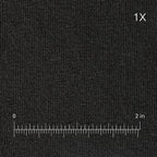 Black fabric swatch with a measurement scale at the bottom